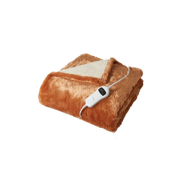 Easylife Electric Reversible Heated Throw - Velvet/Sherpa Fleece with 9 Heat & Time Settings, Overheat Protection