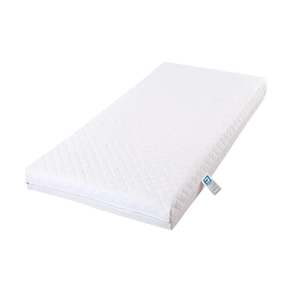 Eco Breathable Toddler and Baby Quilted Extra Thick Depth Cot Bed Mattress Fully Breathable Nursery Foam Cot Mattress (132 x 71 x 13 cm)