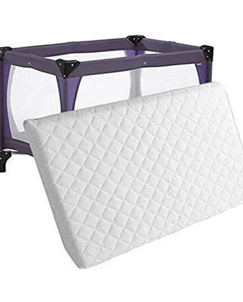 Eco Fibre Travel Cot Bed Mattress 95 x 65 x 5cm Breathable Baby Cot Bed Mattress for Baby - Compatible with Graco, Redkite, Mamas & Papas Lightweight Design with Removable PolyCotton Cover