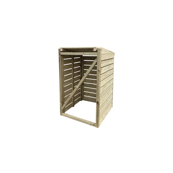 eDecks Deluxe Slatted Outdoor Garden Yard Wooden Timber Single Wheelie Bin Store Storage for 1 Bin 1350mm x 800mm x 945mm