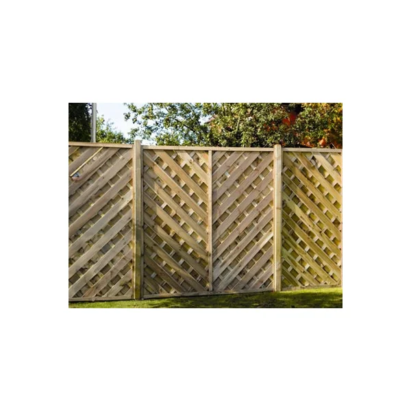 eDecks Elite St Cyprien Fence Panels 1.8m x 1.8m Planed Pale Green Timber Pressure Treated Chevron Garden Fencing - Pack of 9