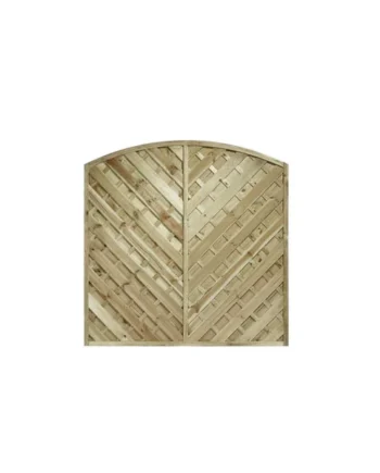 eDecks Elite St Lunairs Fence Panels 1.8m x 1.8m Planed Pale Green Timber Pressure Treated Chevron Garden Fencing - Pack of 7