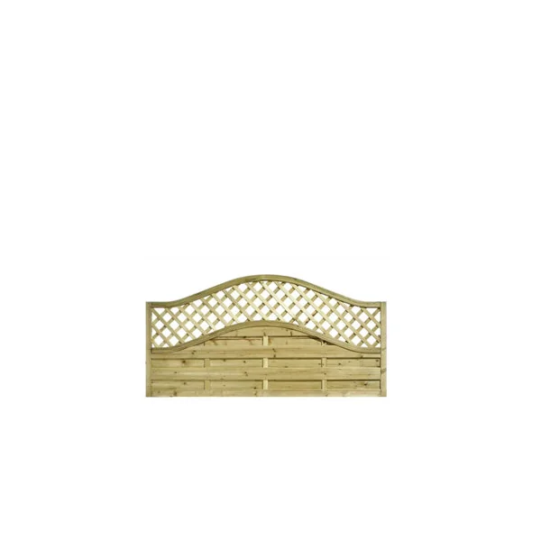 eDecks Elite St Meloir Fence Panels 1.8m x 0.9m Planed Pale Green Timber Pressure Treated Decorative Garden Fencing - Pack of 10