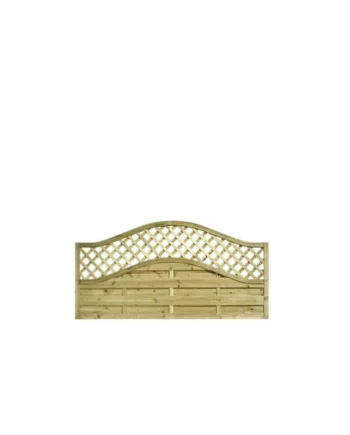 eDecks Elite St Meloir Fence Panels 1.8m x 0.9m Planed Pale Green Timber Pressure Treated Decorative Garden Fencing - Pack of 5