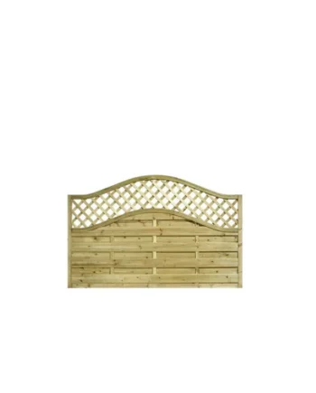 eDecks Elite St Meloir Fence Panels 1.8m x 1.2m Planed Pale Green Timber Pressure Treated Decorative Garden Fencing - Pack of 6