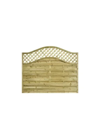eDecks Elite St Meloir Fence Panels 1.8m x 1.5m Planed Pale Green Timber Pressure Treated Decorative Garden Fencing - Pack of 5