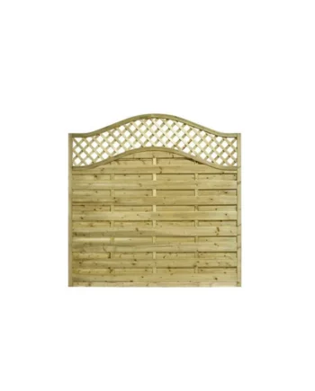 eDecks Elite St Meloir Fence Panels 1.8m x 1.8m Planed Pale Green Timber Pressure Treated Decorative Garden Fencing - Pack of 10