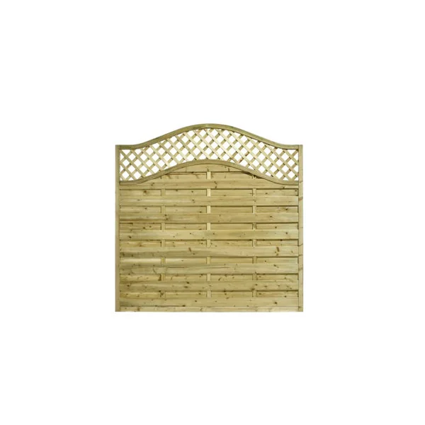 eDecks Elite St Meloir Fence Panels 1.8m x 1.8m Planed Pale Green Timber Pressure Treated Decorative Garden Fencing - Pack of 10