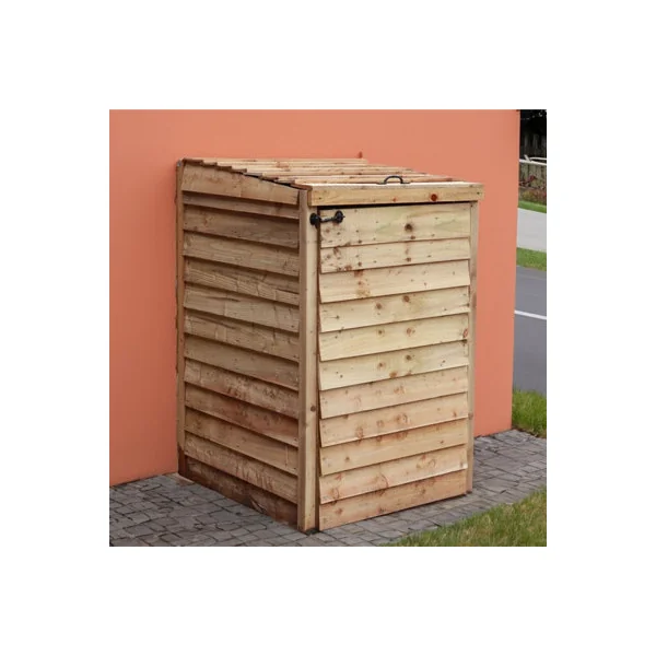 eDecks Outdoor Garden Yard Wooden Timber Single Wheelie Bin Store Storage for 1 Bin 1350mm x 800mm x 945mm