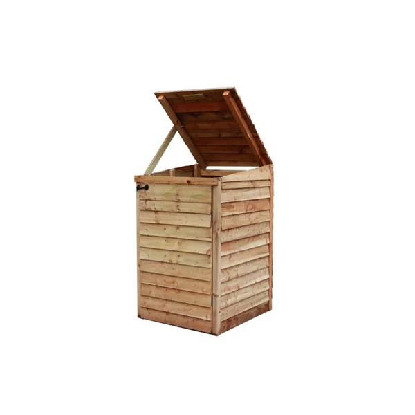 eDecks Outdoor Garden Yard Wooden Timber Single Wheelie Bin Store Storage for 1 Bin 1350mm x 800mm x 945mm