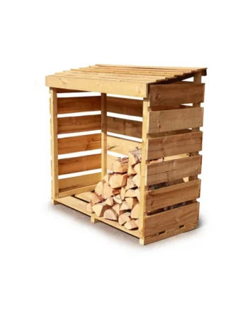 eDecks Outdoor Wooden Garden Firewood Log Store Storage Slatted Pressure Treated Timber 1200mm x 600mm