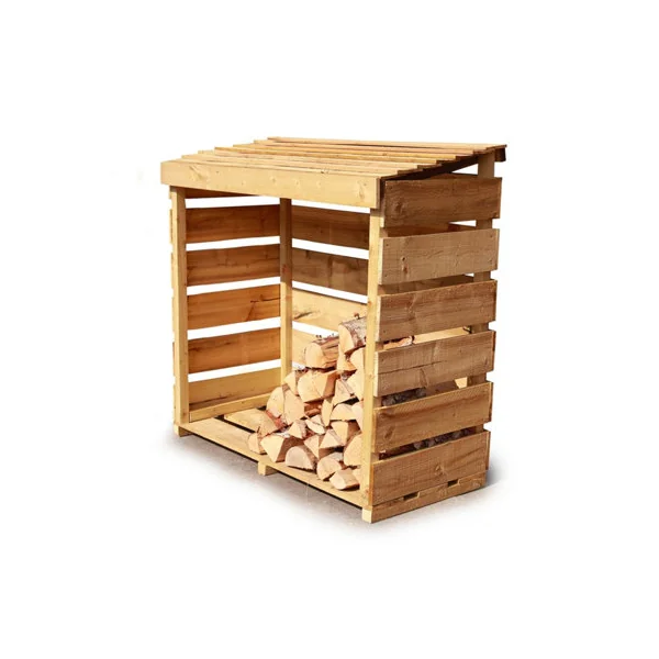 eDecks Outdoor Wooden Garden Firewood Log Store Storage Slatted Pressure Treated Timber 1200mm x 600mm