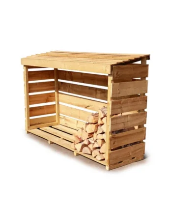 eDecks Outdoor Wooden Garden Firewood Log Store Storage Slatted Pressure Treated Timber 1800mm x 600mm