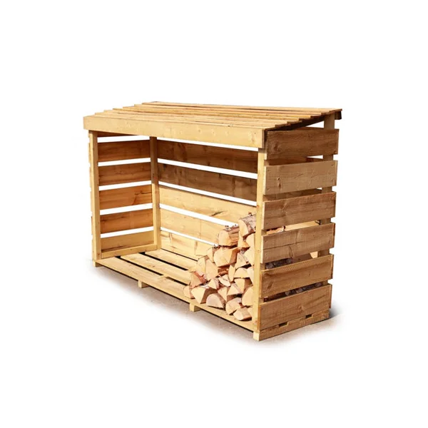 eDecks Outdoor Wooden Garden Firewood Log Store Storage Slatted Pressure Treated Timber 1800mm x 600mm