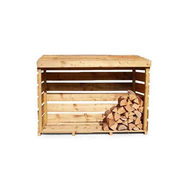 eDecks Outdoor Wooden Garden Firewood Log Store Storage Slatted Pressure Treated Timber 1800mm x 600mm