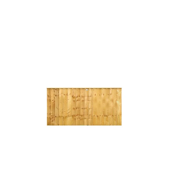 eDecks Vertilap Fence Panels 6ft x 3ft Featheredge Pressure Treated Timber Heavy Duty Slatted Outdoor Garden Fencing - Pack of 10