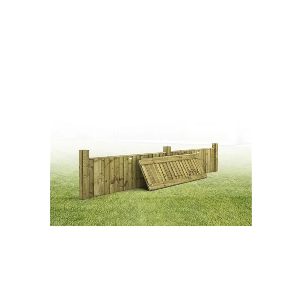 eDecks Vertilap Fence Panels 6ft x 3ft Featheredge Pressure Treated Timber Heavy Duty Slatted Outdoor Garden Fencing - Pack of 10