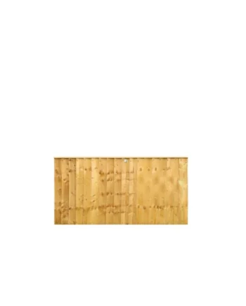 eDecks Vertilap Fence Panels 6ft x 3ft Featheredge Pressure Treated Timber Heavy Duty Slatted Outdoor Garden Fencing - Pack of 5