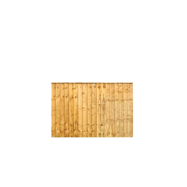 eDecks Vertilap Fence Panels 6ft x 4ft Featheredge Pressure Treated Timber Heavy Duty Slatted Outdoor Garden Fencing - Pack of 9