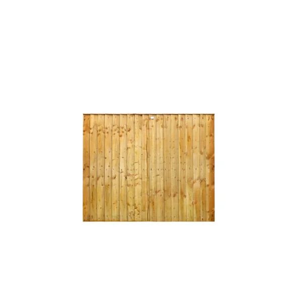 eDecks Vertilap Fence Panels 6ft x 5ft Featheredge Pressure Treated Timber Heavy Duty Slatted Outdoor Garden Fencing - Pack of 9