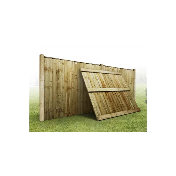 eDecks Vertilap Fence Panels 6ft x 5ft Featheredge Pressure Treated Timber Heavy Duty Slatted Outdoor Garden Fencing - Pack of 9