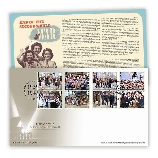 End of Second World War Royal Mail® Stamp Souvenir Set