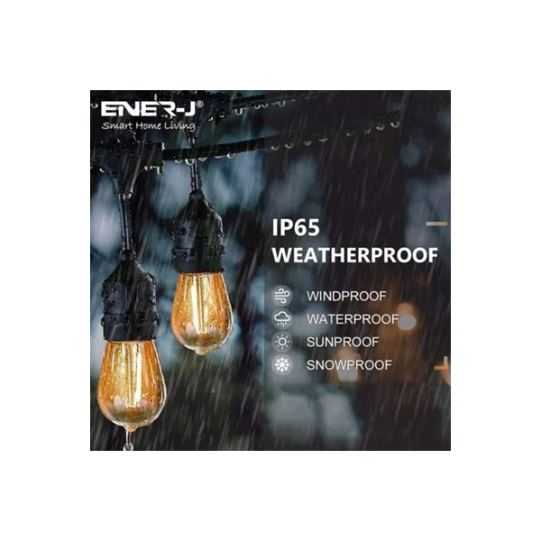 Ener-J Spare LED Filament Bulbs for T471 String Light Kit 1W S14 Clear Pack of 5