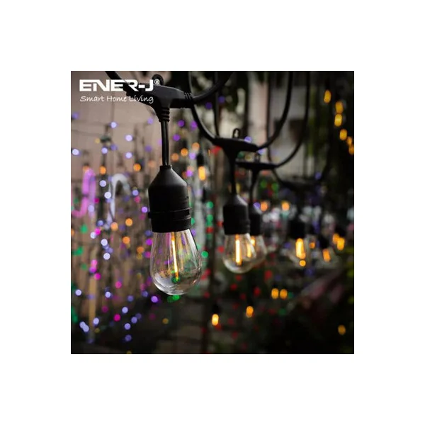 Ener-J Spare LED Filament Bulbs for T471 String Light Kit 1W S14 Clear Pack of 5