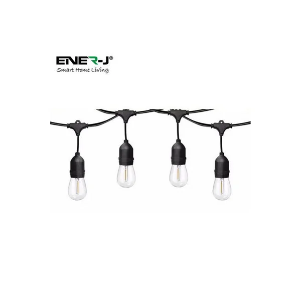 Ener-J Spare LED Filament Bulbs for T471 String Light Kit 1W S14 Clear Pack of 5