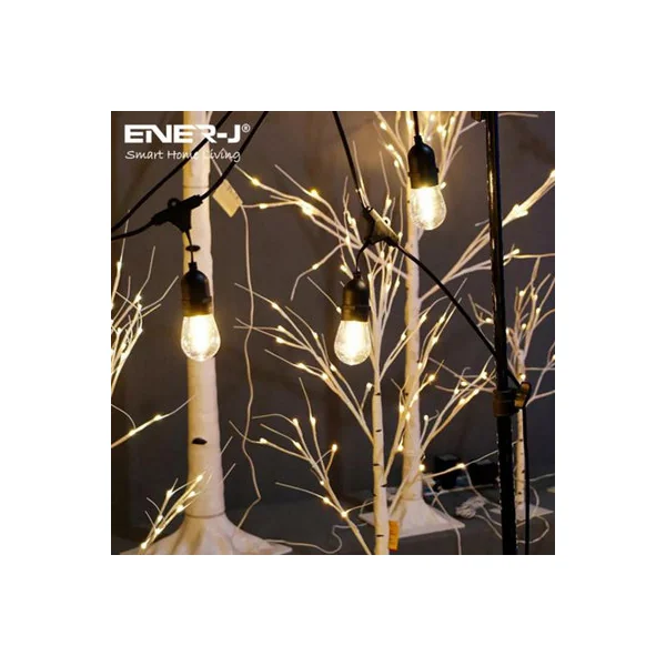 Ener-J Spare LED Filament Bulbs for T471 String Light Kit 1W S14 Clear Pack of 5