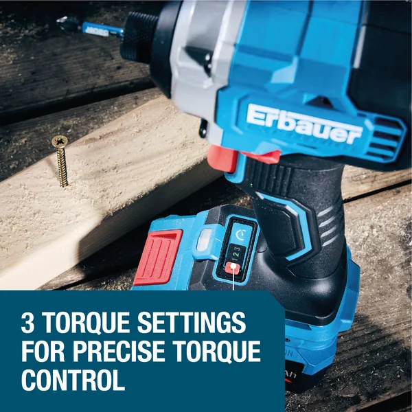 Erbauer 18V EXT Keep Cool Brushless V2 Cordless Impact driver (Bare Tool) - ERI1093IPD