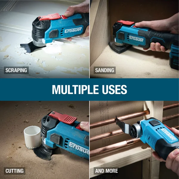 Erbauer 18V EXT Keep Cool Brushless V2 Cordless Multi tool (Bare Tool) - ERI1080MLT