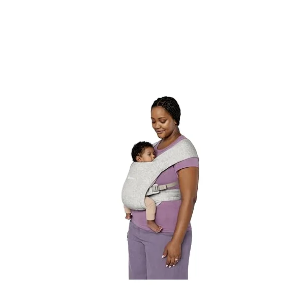 Ergobaby Embrace Baby Carrier for Newborns from Birth with Head Support, Extra Soft and Ergonomic, Soft Grey
