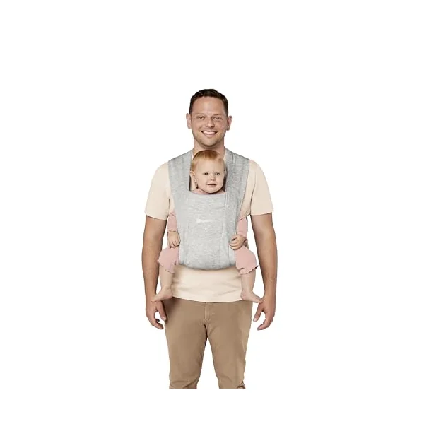 Ergobaby Embrace Baby Carrier for Newborns from Birth with Head Support, Extra Soft and Ergonomic, Soft Grey