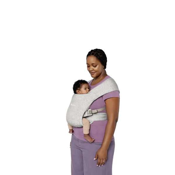 Ergobaby Embrace Baby Carrier for Newborns from Birth with Head Support, Extra Soft and Ergonomic, Soft Grey
