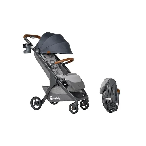 Ergobaby Metro+ Deluxe Stroller Buggy with Relaxation Function Children's Buggy from Birth up to 22 kg Foldable and Suitable for Car Seats incl. Height-Adjustable Push Bar London Grey