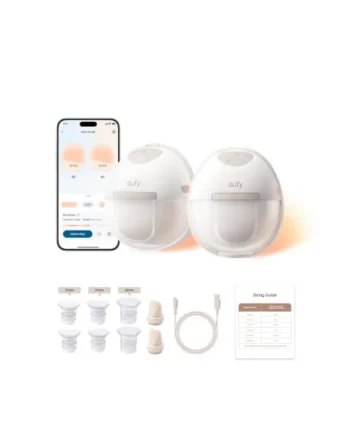 eufy Breast Pump E20, Heated Wearable Electric Breast Pump, 3 Temperature Levels, Hands-Free, App-Controlled Optimized Rhythm, Hospital-Grade Suction, Discreet and Ultra-Quiet Pumping