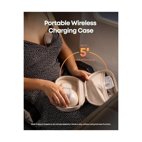 eufy Breast Pump S1 Pro, Wearable Breast Pump with Heating Technology | Electric and Hands-Free, Portable Charging Case, App-Controlled Smart Rhythm, Hospital-Grade Suction, Ultra-Quiet