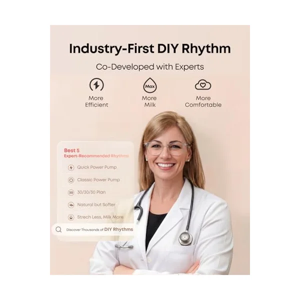 eufy Breast Pump S1 Pro, Wearable Breast Pump with Heating Technology | Electric and Hands-Free, Portable Charging Case, App-Controlled Smart Rhythm, Hospital-Grade Suction, Ultra-Quiet