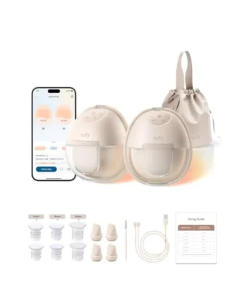 eufy Breast Pump S1, Wearable Electric Breast Pump with Heating Technology | Hands-Free Electrical Pump, App-Controlled Smart Rhythm, Hospital-Grade Suction, Portable Design, Leak-Proof and Ultra-Quiet