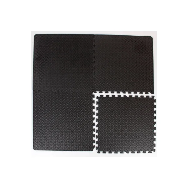 EVA Interlocking Gym Mats in Dark Grey Soft Foam Flooring Play Exercise Garage Floor Tiles