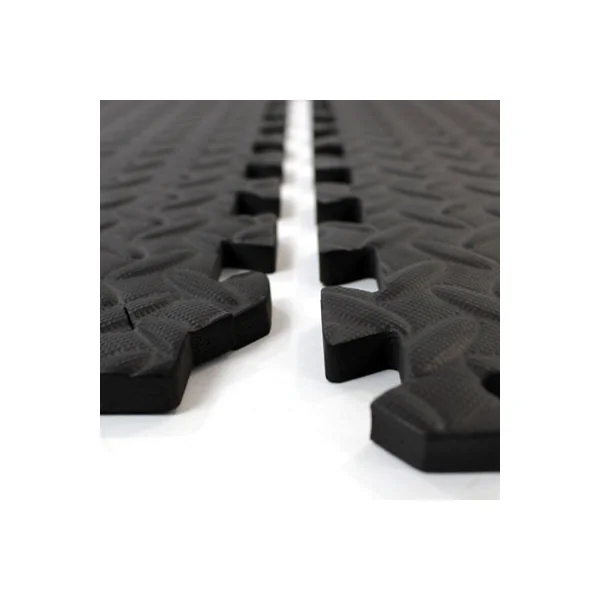 EVA Interlocking Gym Mats in Dark Grey Soft Foam Flooring Play Exercise Garage Floor Tiles