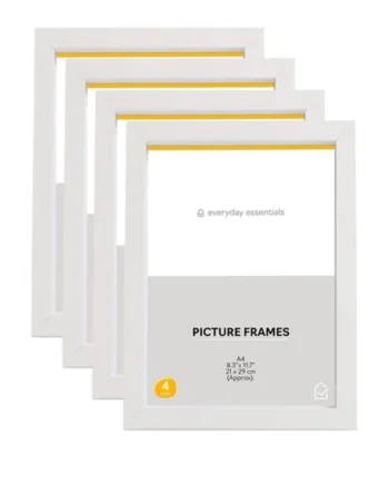 Everyday Essentials A4 Picture Frames 4 Pack