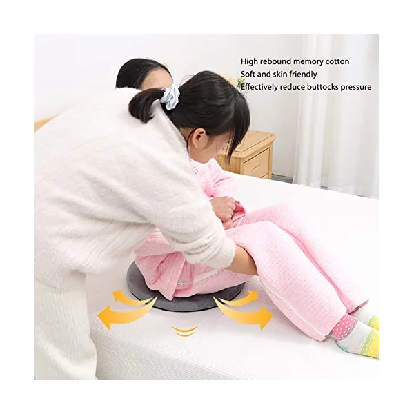 Fabater Swivel Seat Cushion, 360 Degree Rotating Seat Cushion Portable Pivot Disc Pad for Elderly, Pregnant Woman, Swivel Car Seat Cushion, Easy Turning From Bed to Wheelchair or Chair