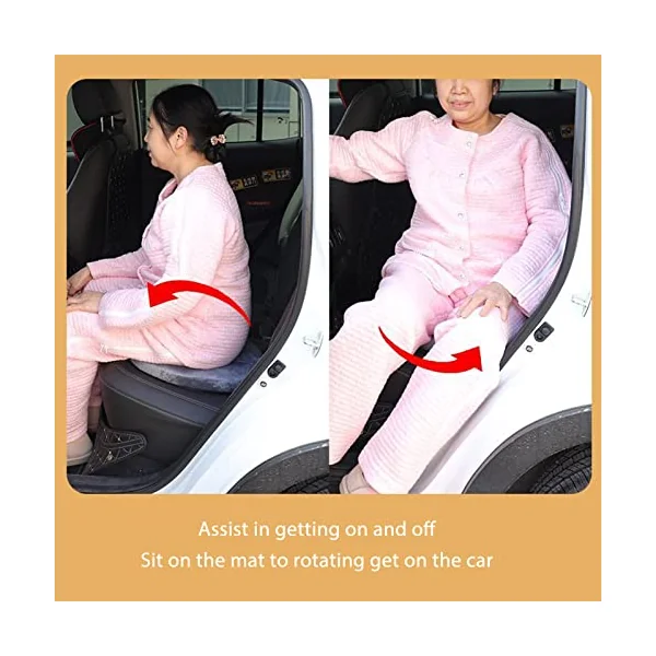 Fabater Swivel Seat Cushion, 360 Degree Rotating Seat Cushion Portable Pivot Disc Pad for Elderly, Pregnant Woman, Swivel Car Seat Cushion, Easy Turning From Bed to Wheelchair or Chair
