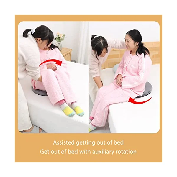 Fabater Swivel Seat Cushion, 360 Degree Rotating Seat Cushion Portable Pivot Disc Pad for Elderly, Pregnant Woman, Swivel Car Seat Cushion, Easy Turning From Bed to Wheelchair or Chair