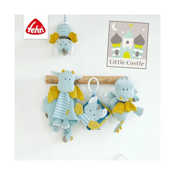 Fehn 065282 Bat Neck Support – Neck Pillow with Small Rattle for Babies and Toddlers from 6 Months Upwards – Dimensions : 24 X 20 cm