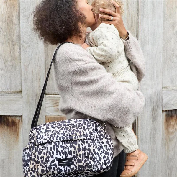 Finnson Freya Eco Oversized stroller organiser with stroller clips - Leopard