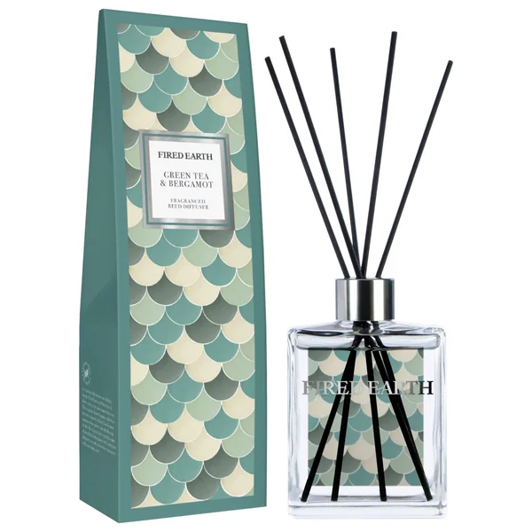 Fired Earth 180ml Reed Diffuser - Green Tea & Bergamot