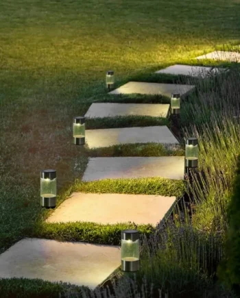 Firefly 6 Stainless Steel Pathway Stake Solar Lights